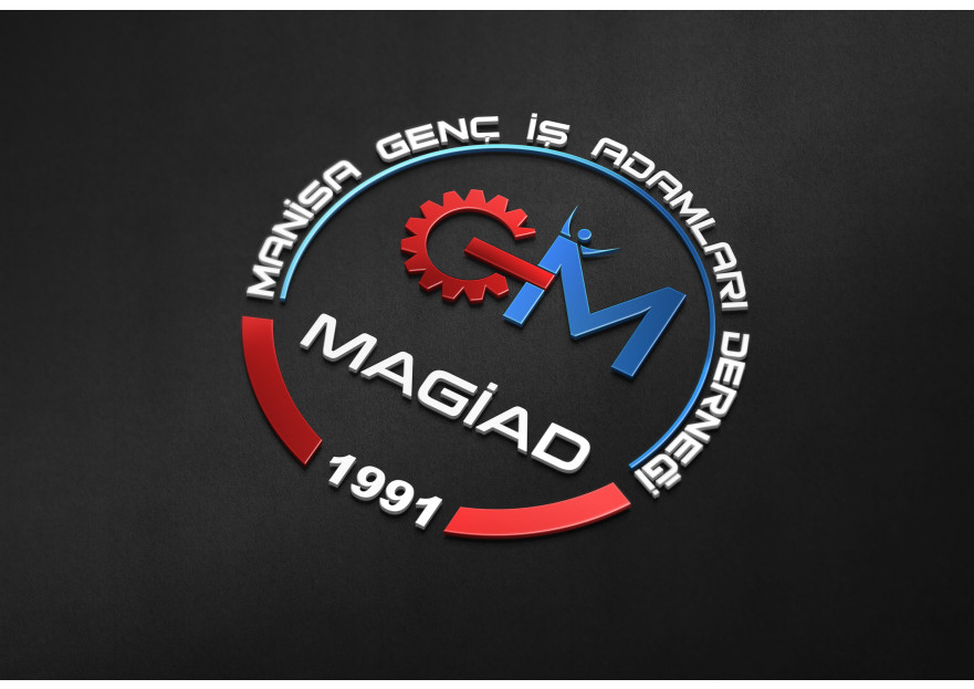 Manisa Genç İşadamları Derneği Yeni Logo yarışmasına tasarımcı Harunyuksek tarafından sunulan  tasarım 