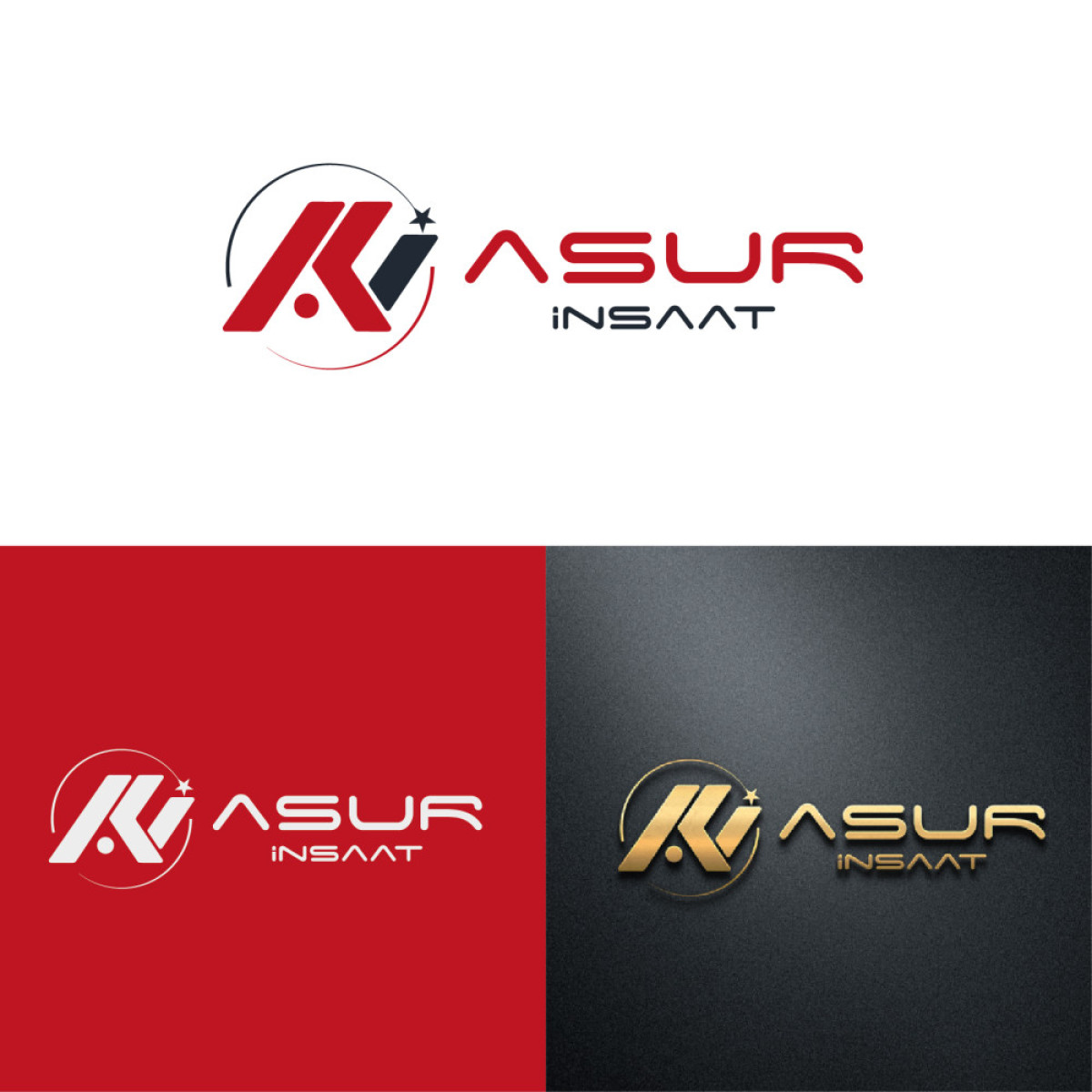 Tasarlayan GCLONR-ASUR İNŞAAT İÇİN LOGO TASARIM