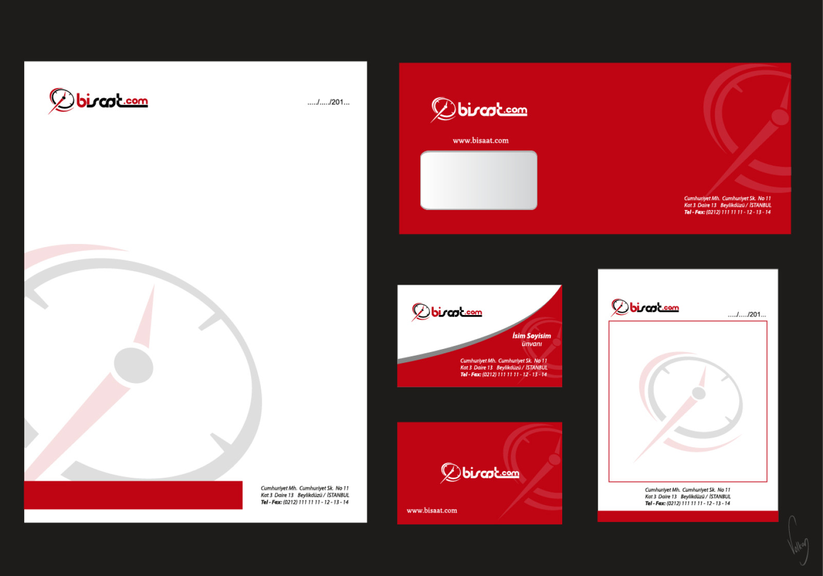 Tasarlayan volkanKocaman-Bisaat.com İÇİN LOGO VE KURUMSAL KİMLİK.