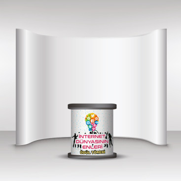 Ödül töreni stand tasarımı yarışmasına tasarımcı Harunyuksek tarafından sunulan  tasarım 