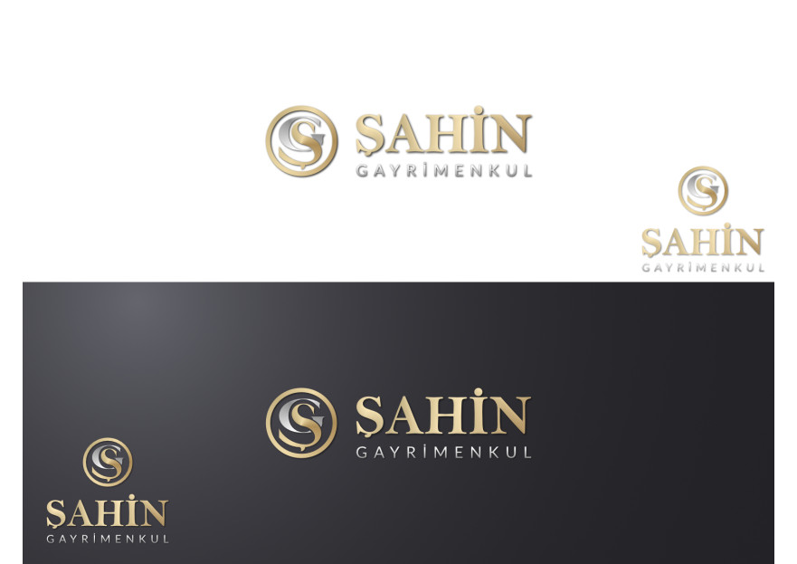 Şahin Gayrimenkul Logo + Kurumsal Kimlik yarışmasına tasarımcı Dyzyn tarafından sunulan  tasarım 