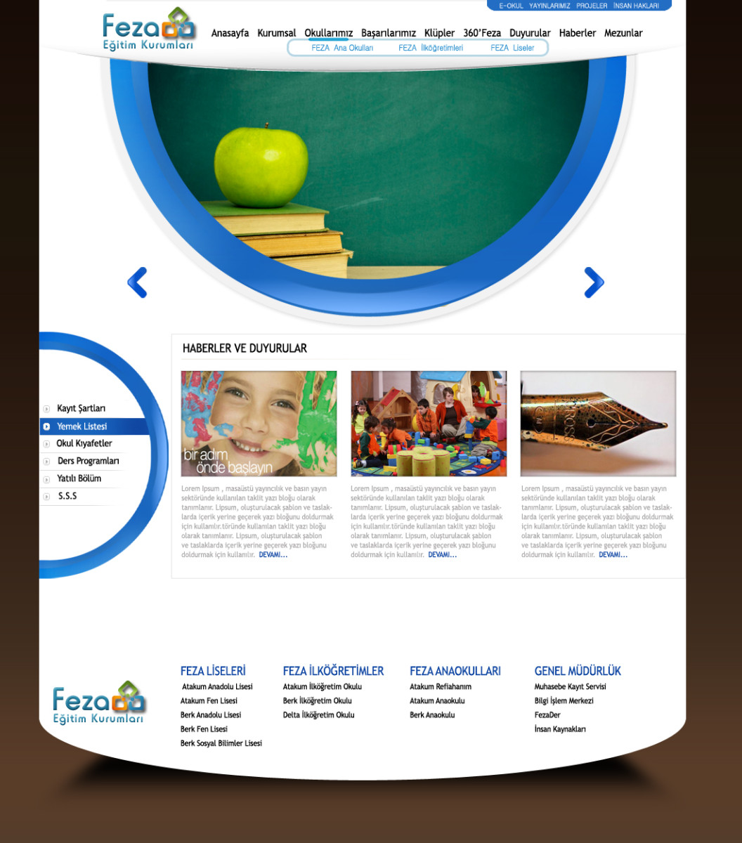 Tasarlayan uaslanpay-Özel Okul Web Sitesi