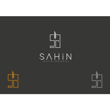 Şahin Gayrimenkul Logo + Kurumsal Kimlik yarışmasına tasarımcı Gizem SC tarafından sunulan  tasarım 