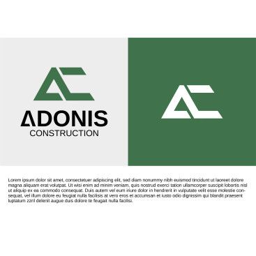 Adonis Construction Logo Tasarımı yarışmasına tasarımcı dadazib tarafından sunulan  tasarım 