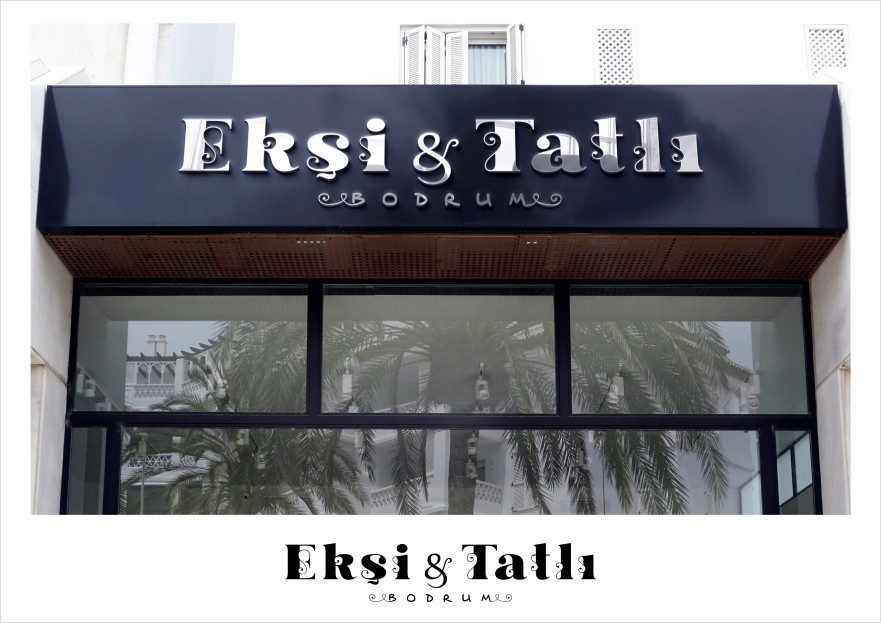 Ekşi ve tatlı bodrum butik pastane yarışmasına tasarımcı ASL REKLAM tarafından sunulan  tasarım 