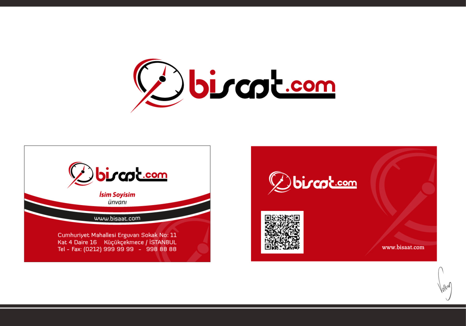 Tasarlayan volkanKocaman-Bisaat.com İÇİN LOGO VE KURUMSAL KİMLİK.