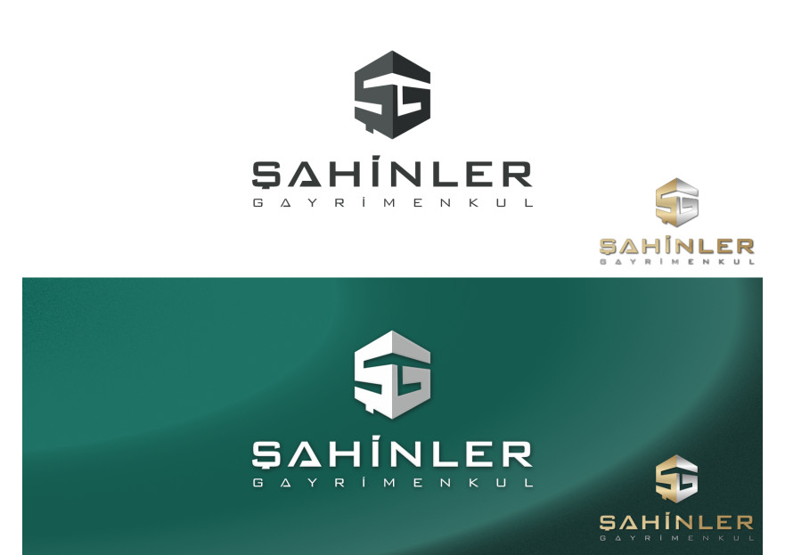 Şahin Gayrimenkul Logo + Kurumsal Kimlik yarışmasına tasarımcı Dyzyn tarafından sunulan  tasarım 