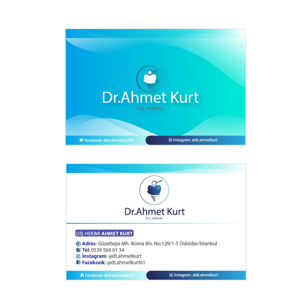 Klinik isim logo ve kartvizit tasarım