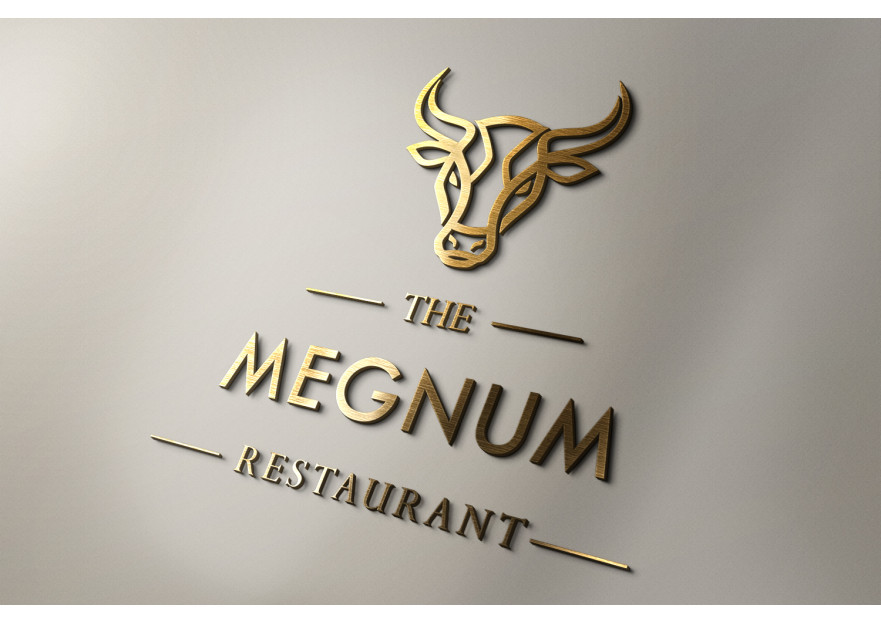The Megnum Restoranı İçin Logo Tasarım. yarışmasına tasarımcı Free Agency tarafından sunulan  tasarım 