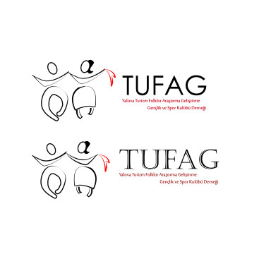 Yalova TUFAG Halk Oyunları Derneği Logos yarışmasına tasarımcı estella tarafından sunulan  tasarım 
