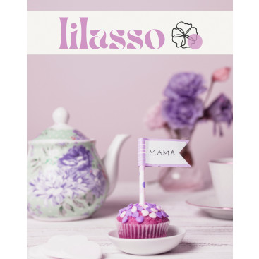 ''LİLASSO'' MARKASI İÇİN LOGO-KARTVİZİT yarışmasına tasarımcı - sanatsepet - tarafından sunulan  tasarım