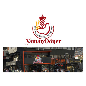 Kuru Yolum Helal Tavuk Döner Markası  yarışmasına tasarımcı grafikodam tarafından sunulan  tasarım 