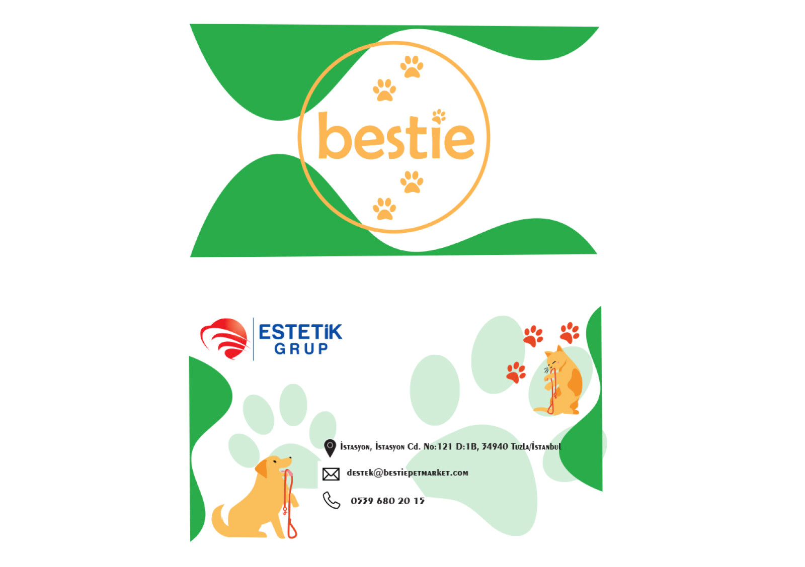 Tasarlayan koniciwamike-Bestie Markamız için kurumsal kartvizit 