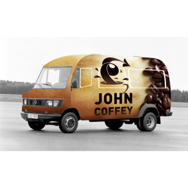 John Coffey Minibüs Giydirme yarışmasına tasarımcı barpek tarafından sunulan  tasarım 