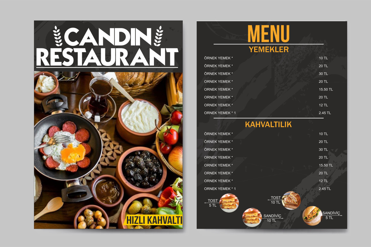 Tasarlayan ApRaNaX-Yemek Menu Brosur