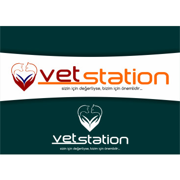 VET STATION VETERİNER KLİNİĞİ   LOGO  yarışmasına tasarımcı kursunkalem tarafından sunulan  tasarım 