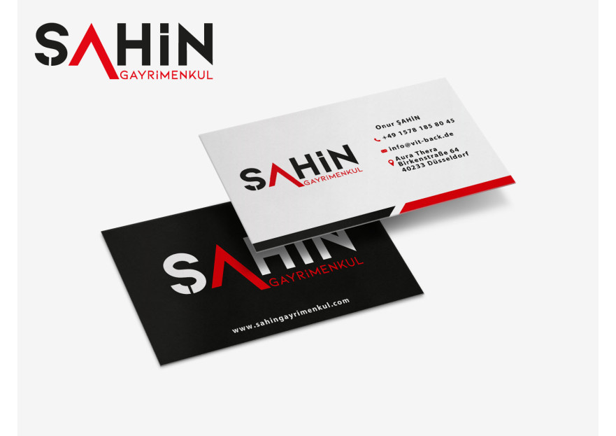 Şahin Gayrimenkul Logo + Kurumsal Kimlik yarışmasına tasarımcı melek gümüş tarafından sunulan  tasarım 
