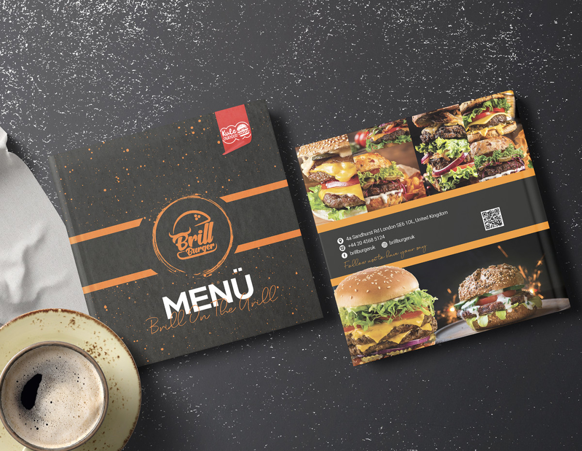 Tasarlayan Ayes Tasarım-Burger Restoran Menu Tasarimi 