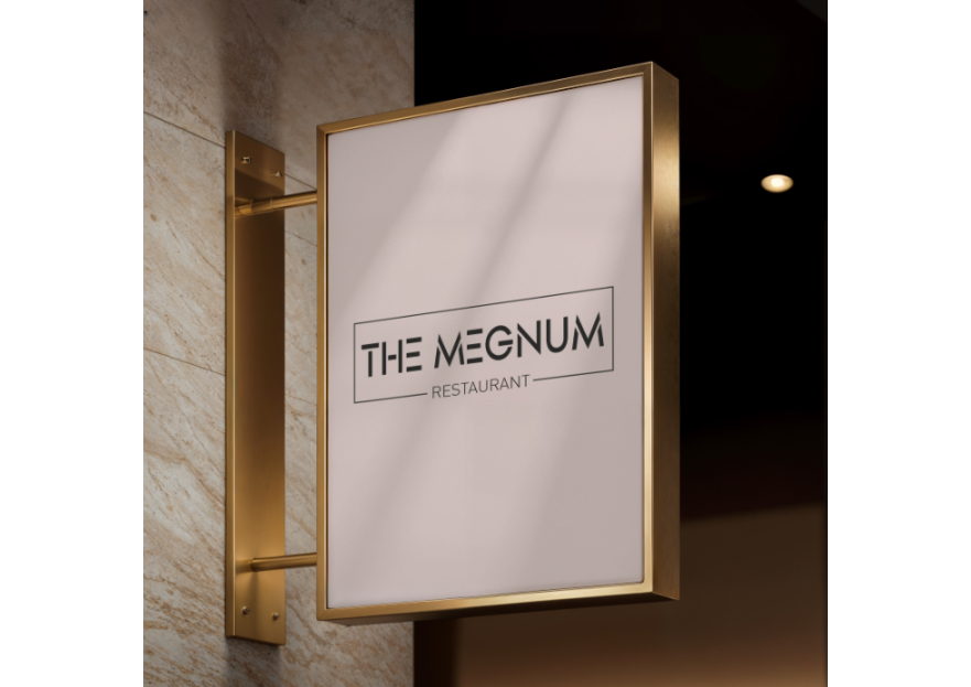 The Megnum Restoranı İçin Logo Tasarım. yarışmasına tasarımcı Ömersysl tarafından sunulan  tasarım 