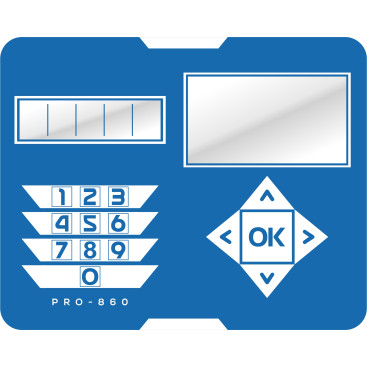 PRO-860 membrane switch tasarımı yarışmasına tasarımcı wAres tarafından sunulan  tasarım 