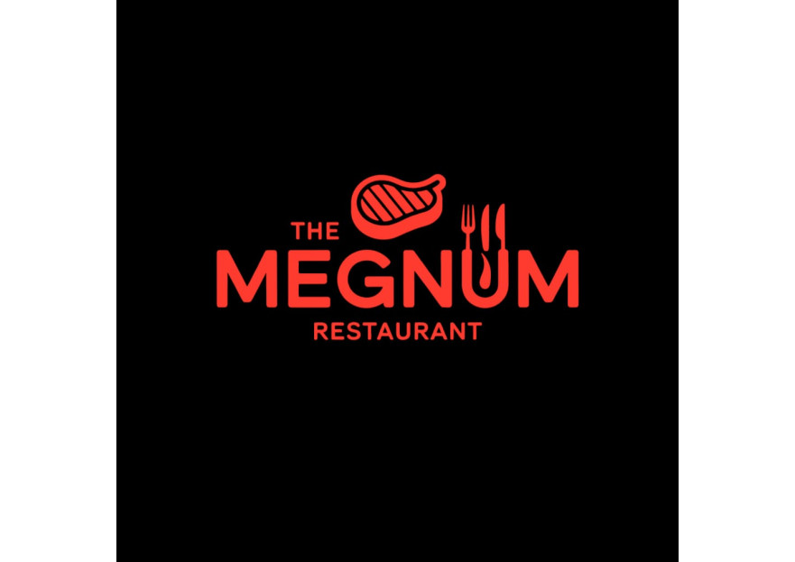 The Megnum Restoranı İçin Logo Tasarım. yarışmasına tasarımcı MEGnc tarafından sunulan  tasarım 