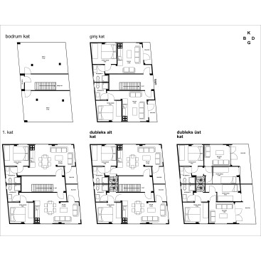 İNŞAAT KAT PLANI ETÜT ÇALIŞMASI yarışmasına tasarımcı noyaajans tarafından sunulan  tasarım 
