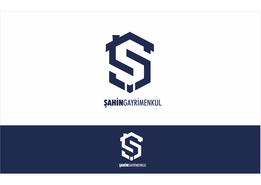 Şahin Gayrimenkul Logo + Kurumsal Kimlik yarışmasına tasarımcı ErcanH tarafından sunulan  tasarım 