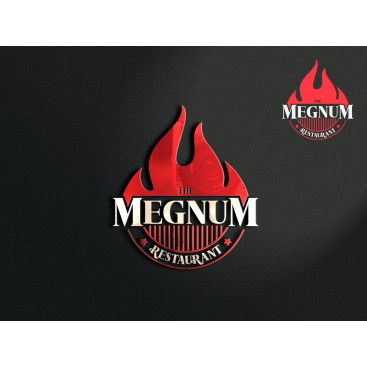 The Megnum Restoranı İçin Logo Tasarım. yarışmasına tasarımcı gokhandesignr tarafından sunulan  tasarım 