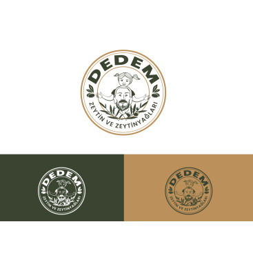 dedem zeytin ve zeytinyağlari için logo yarışmasına tasarımcı Pınar Kazaz tarafından sunulan  tasarım 