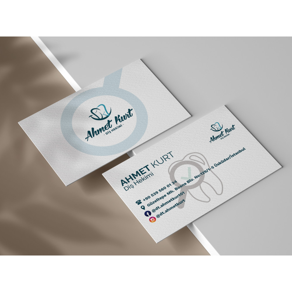 Klinik isim logo ve kartvizit tasarım yarışmasına X128 tarafından girilen tasarım