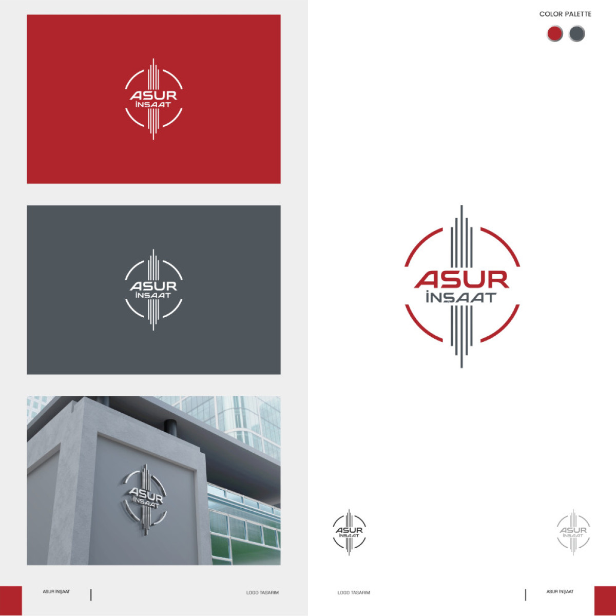 Tasarlayan omerardicli-ASUR İNŞAAT İÇİN LOGO TASARIM