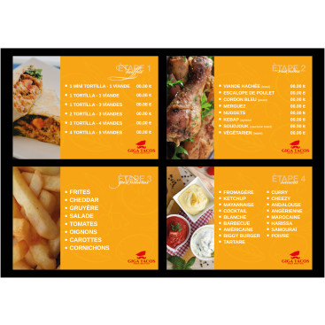 Fast Food Menüsü Tasarimi yarışmasına tasarımcı fadime_dark tarafından sunulan  tasarım 