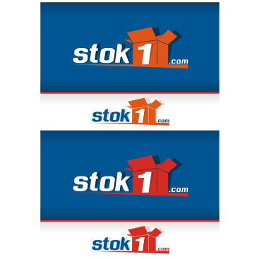 STOK1.COM  E-TİCARET SİTESİ  LOGO  yarışmasına tasarımcı RΛPİDO tarafından sunulan  tasarım 
