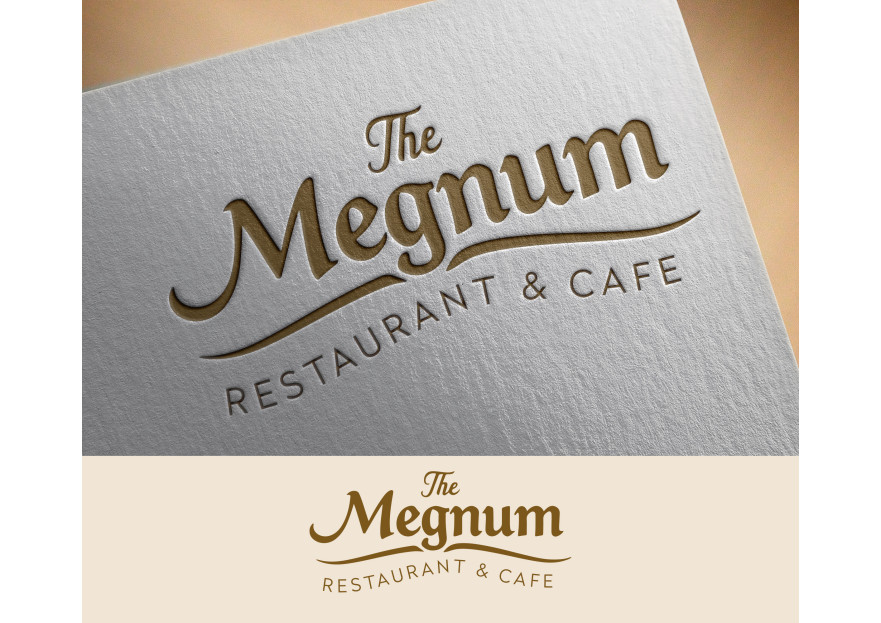 The Megnum Restoranı İçin Logo Tasarım. yarışmasına tasarımcı orhanbaran tarafından sunulan  tasarım 