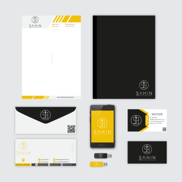 Şahin Gayrimenkul Logo + Kurumsal Kimlik yarışmasına tasarımcı Gizem SC tarafından sunulan  tasarım 