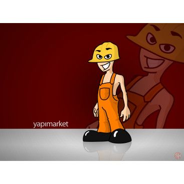 yapı market için maskot yarışmasına tasarımcı semihkodarlak tarafından sunulan  tasarım 