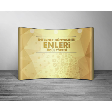 Ödül töreni stand tasarımı yarışmasına tasarımcı omerardicli tarafından sunulan  tasarım 