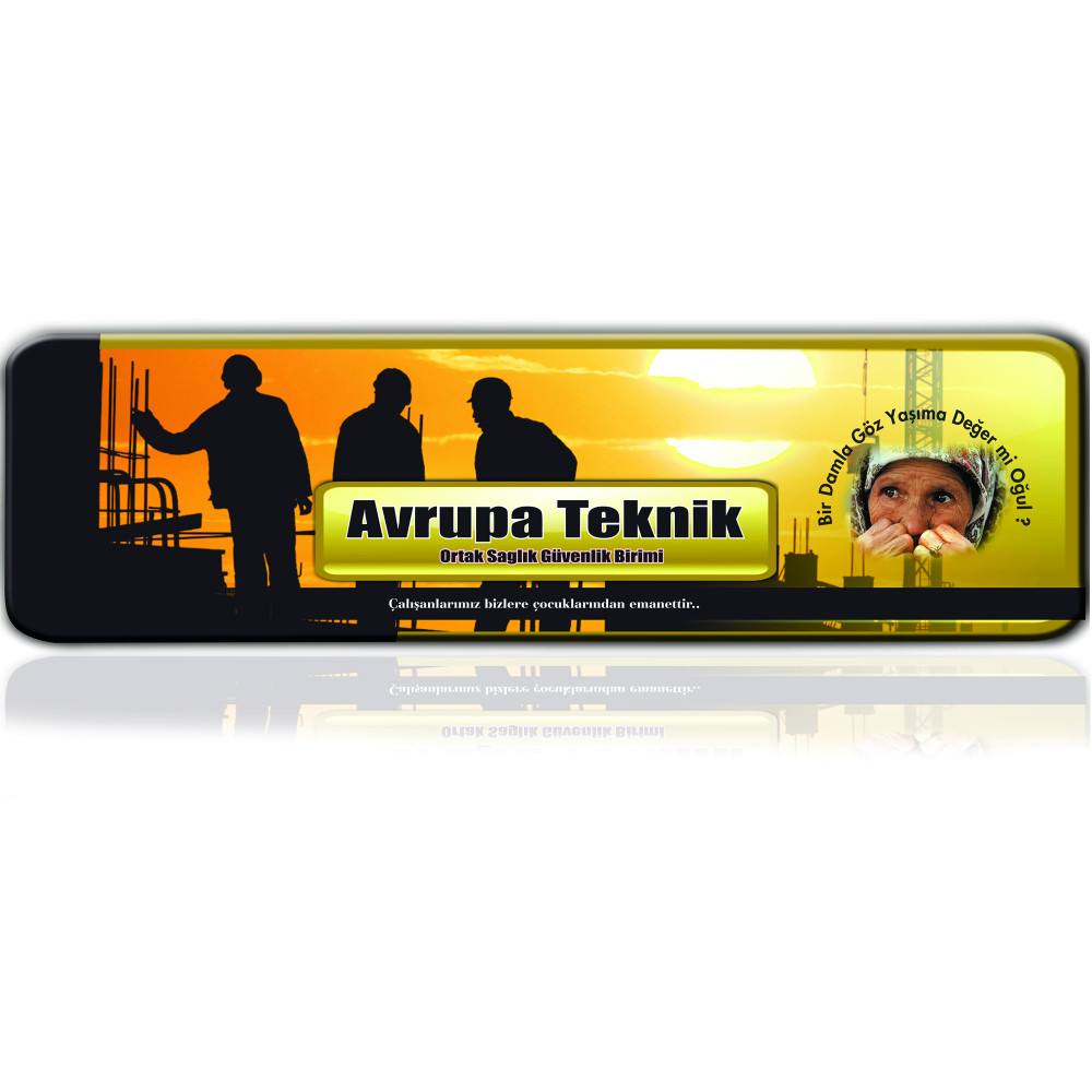 İş Güvenliği için Banner yarışmasına antevorte tarafından girilen tasarım