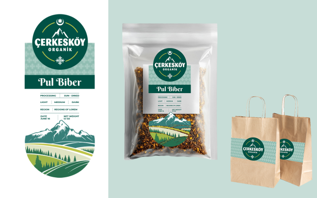 Organik Köy Ürünleri İçin Logo ve Kapak