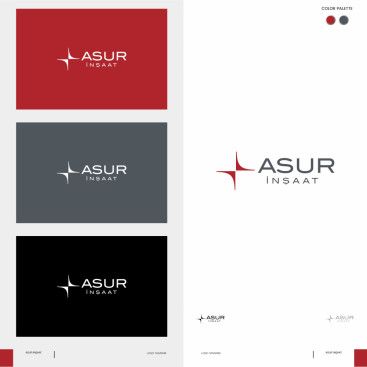 ASUR İNŞAAT İÇİN LOGO TASARIM yarışmasına tasarımcı omerardicli tarafından sunulan  tasarım 