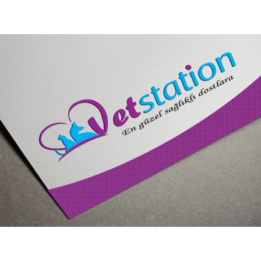 VET STATION VETERİNER KLİNİĞİ   LOGO  yarışmasına tasarımcı dream_design tarafından sunulan  tasarım 