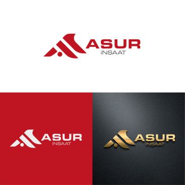 ASUR İNŞAAT İÇİN LOGO TASARIM yarışmasına tasarımcı GCLONR tarafından sunulan  tasarım 