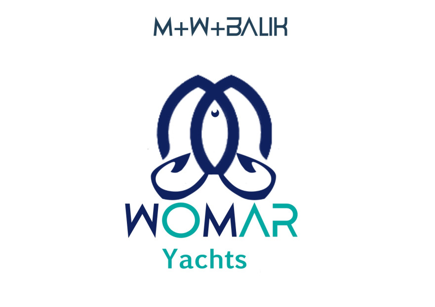 Yeni kurulan yat imalat firmamıza logo yarışmasına tasarımcı muka production tarafından sunulan  tasarım 