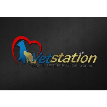 VET STATION VETERİNER KLİNİĞİ   LOGO  yarışmasına tasarımcı grafikseli tarafından sunulan  tasarım 