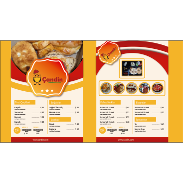 Yemek Menu Brosur yarışmasına tasarımcı Designetry tarafından sunulan  tasarım