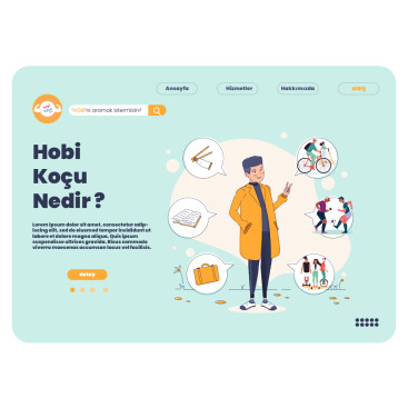 Eğlenceli bir hobi sitesi tasarımı  yarışmasına tasarımcı hose tarafından sunulan  tasarım 