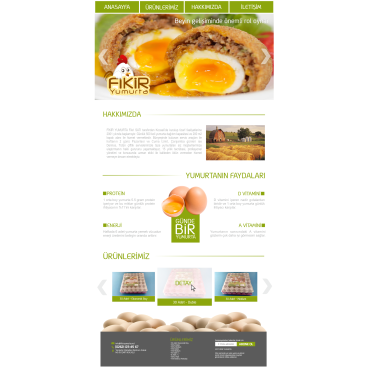 YUMURTA FİRMAMIZA WEB TASARIM yarışmasına tasarımcı Morbelium Grafik tarafından sunulan  tasarım 