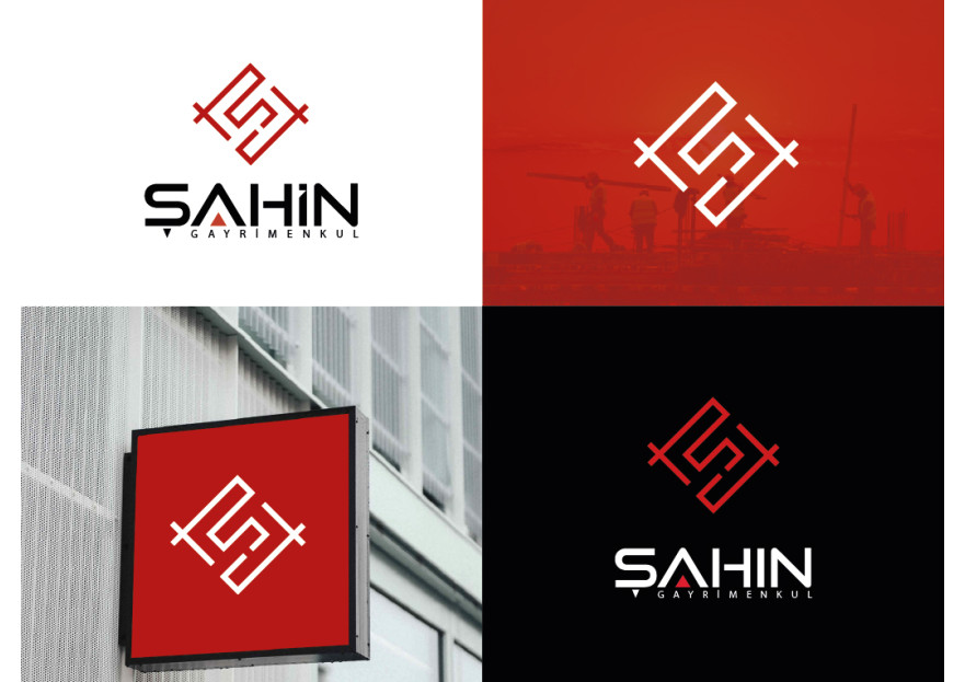 Şahin Gayrimenkul Logo + Kurumsal Kimlik yarışmasına tasarımcı millecento tarafından sunulan  tasarım 