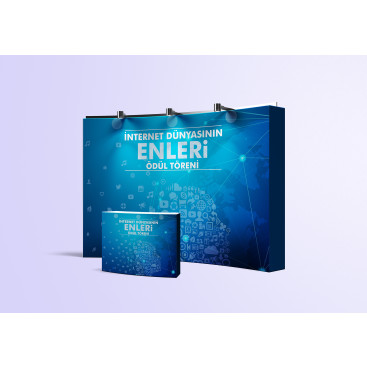 Ödül töreni stand tasarımı yarışmasına tasarımcı omerardicli tarafından sunulan  tasarım 