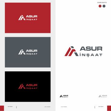 ASUR İNŞAAT İÇİN LOGO TASARIM yarışmasına tasarımcı omerardicli tarafından sunulan  tasarım 